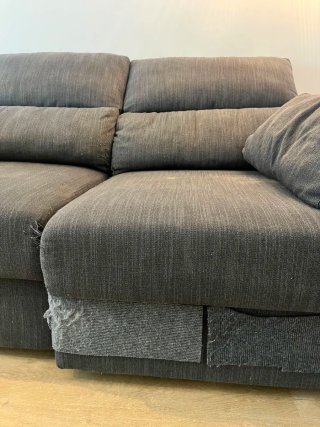 Sofá Cama Gris Oscuro Extensible