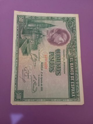 Billete 500 Pesetas Banco de España 1928
