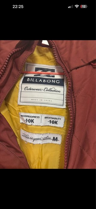 Abrigo Billabong granate
