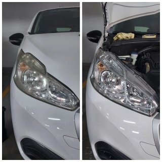 Restauración de faros a mano+barniz UV duradero