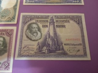 Lote Billetes Antiguos España Pesetas