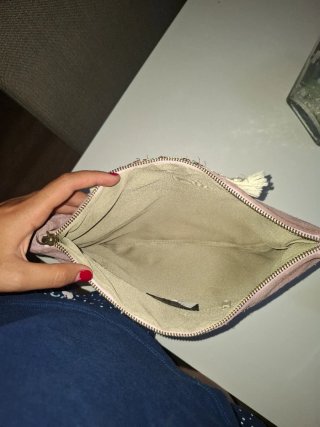 Bolso de mano étnico con flecos