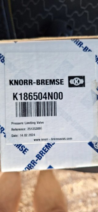 Válvula Limitadora presion Knorr-Bremse K186504N00