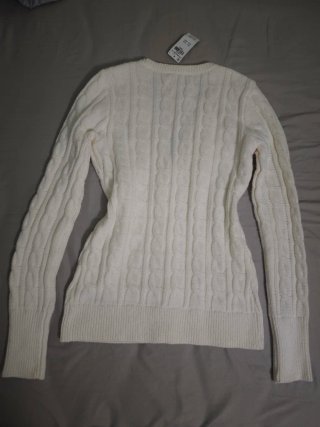 Hollister Cable Knit Icon V-Neck Cardigan