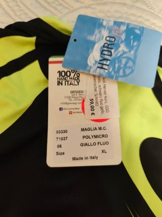 Maillot Ciclismo GSG Giallo Fluo Talla XL