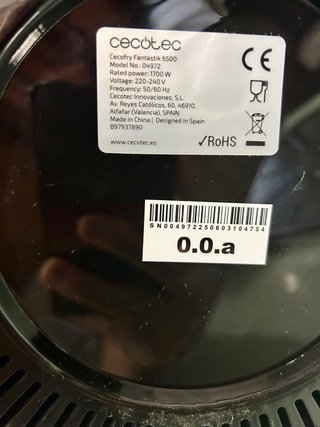 Cecotec Cecofry Fantastik 6500. 6,5 L