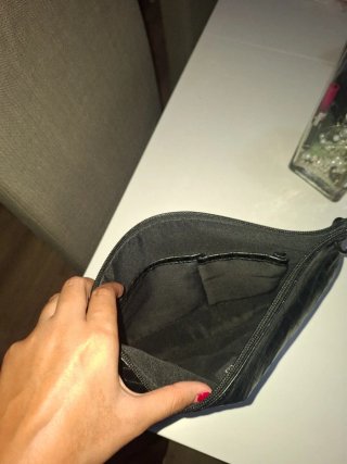 Bolso negro efecto piel cocodrilo