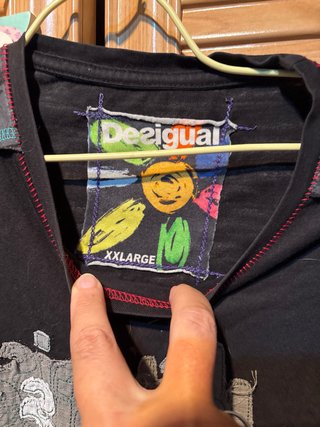 Camiseta Desigual Negra y Gris