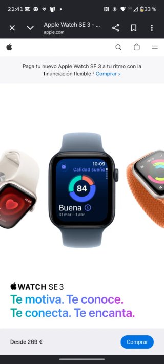 Apple Watch SE3 44mm - 1 día de uso