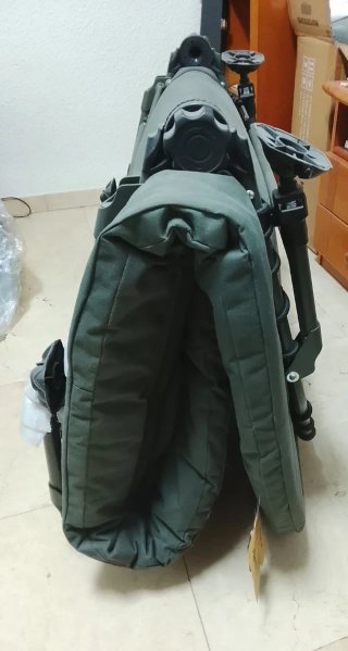 Cama de camping acolchada verde de calidad