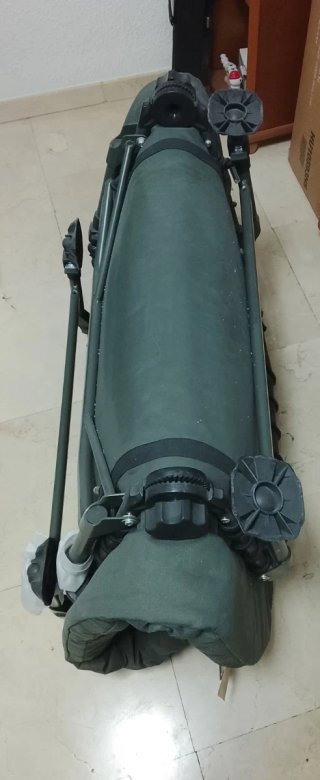 Cama de camping acolchada verde de calidad