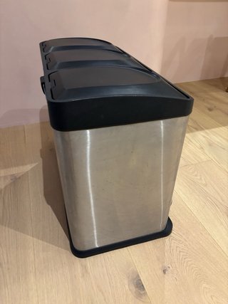 Papelera 3 Compartimentos Acero Inox