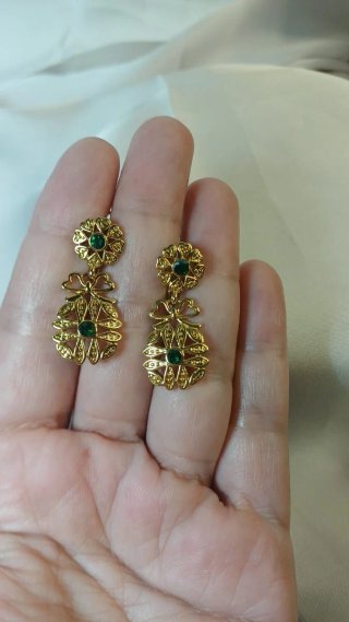 Pendientes vintage chapado Oro 18k