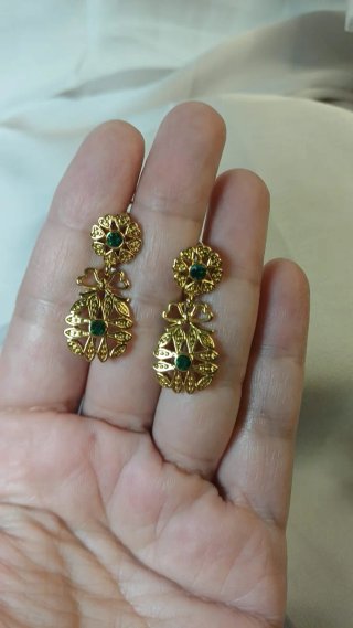 Pendientes vintage chapado Oro 18k