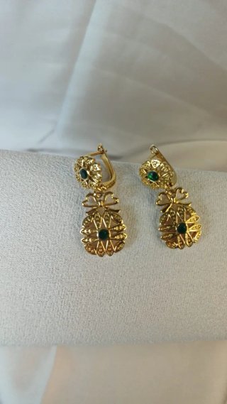 Pendientes vintage chapado Oro 18k