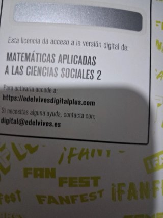 Matemáticas Aplicadas a las Ciencias Sociales 1...