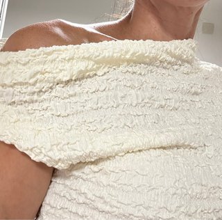 Top Zara Blanco Descubierto Talla M