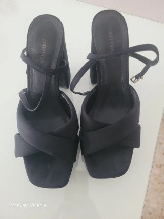 Sandalias Stradivarius Negras Talla 38