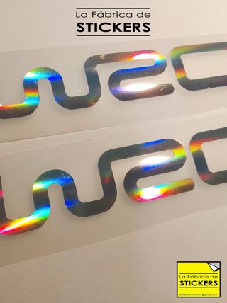 Pack HONDA 8 pegatinas vinilo holográfico de corte