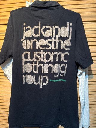 Camiseta Jack & Jones manga larga negra y blanca/3