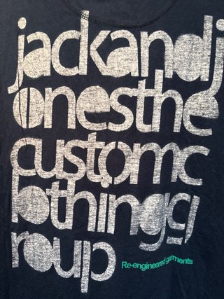 Camiseta Jack & Jones manga larga negra y blanca/3