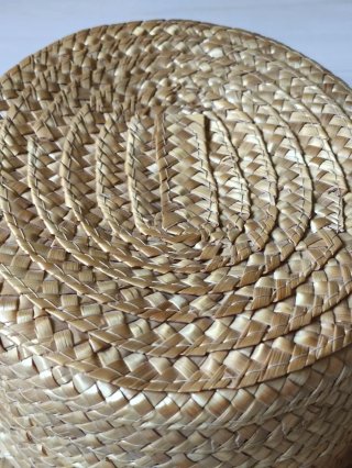 Canotier infantil de paja natural