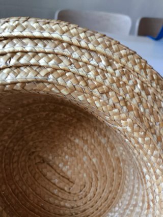 Canotier infantil de paja natural