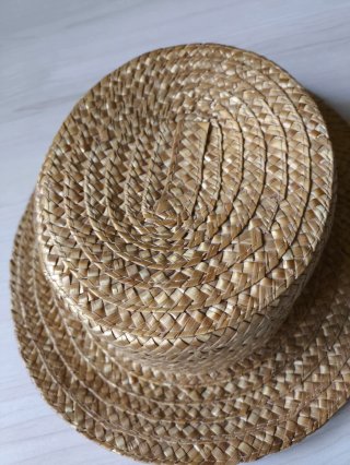 Canotier infantil de paja natural