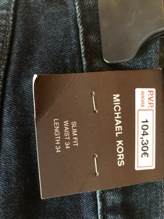 Pantalón vaquero Michael Kors hombre nuevo.