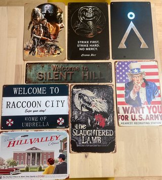 Lote 8 Placas Metal Cine Series