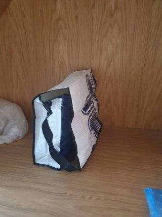 2 Bolsas de tela reutilizable diseño geométrico