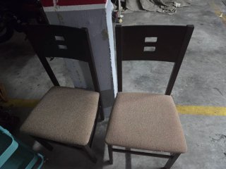 Juego de 6 Sillas Comedor Madera Tapizadas