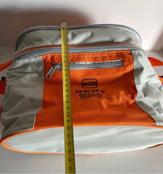 Bolsa nevera picnic gris y naranja
