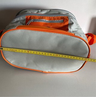 Bolsa nevera picnic gris y naranja