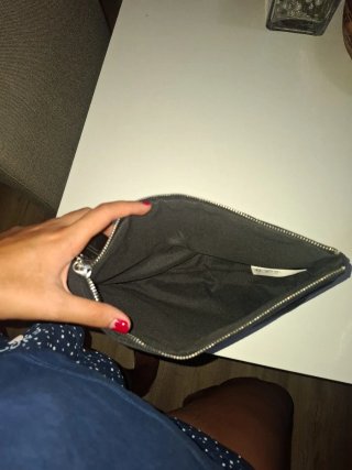 Bolso negro grande y neceser/bolso de mano a juego