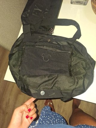 Bolso negro grande y neceser/bolso de mano a juego