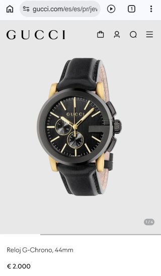 Reloj Gucci Hombre Negro/Dorado