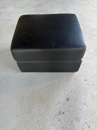 Reposapiés Ikea Negro Cuero