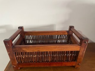 CON REGALO Cuna o Cesta de madera maciza vintage