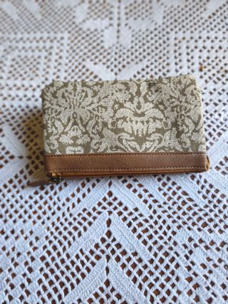 Cartera/Billetero Mujer Beige y Marrón