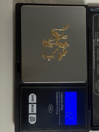 Cadena Oro 18K Primera Ley