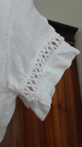 Vestito lungo in lino bianco