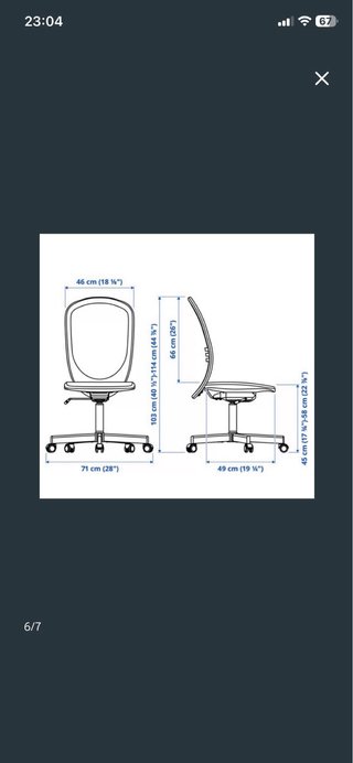 OFERTA!!!!!!!   Silla Oficina Ikea Flintan Negra
