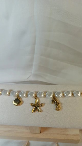 Pulsera Perlas Barrocas Chapado Oro 18k