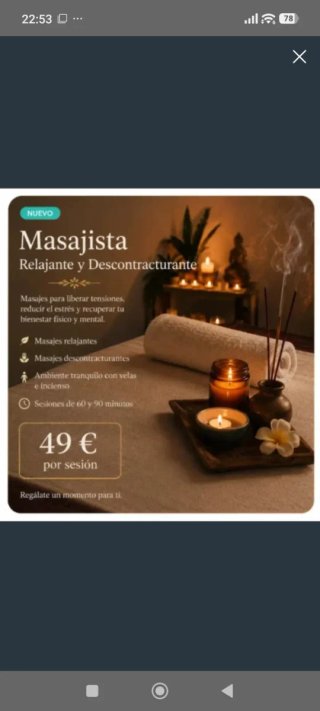 Masaje a domicilio.