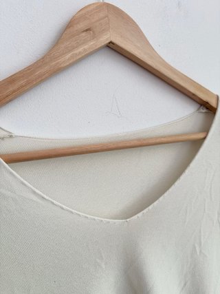Jersey blusa beige crema