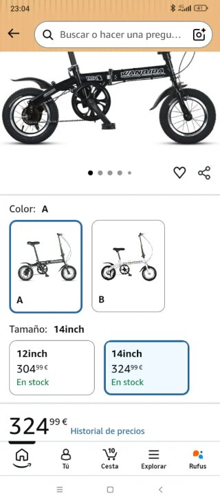 Bicicleta Plegable Kcolic 14 pulgadas
