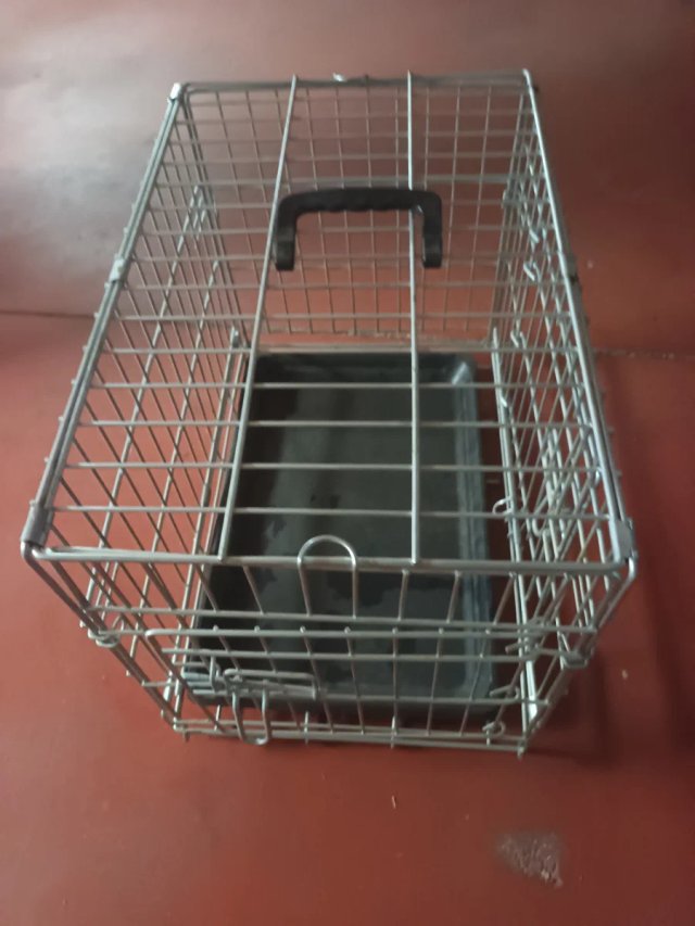 Transportín plegable de acero para mascotas