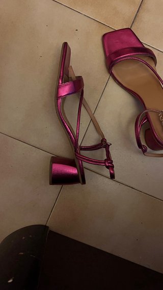 Sandalias tacón ancho metalizadas GODY talla 43