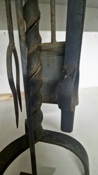 Set 4 Accesorios Chimenea Hierro Forjado
